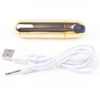 Vibrating Bullet Gold 10 Speeds Rechargeable